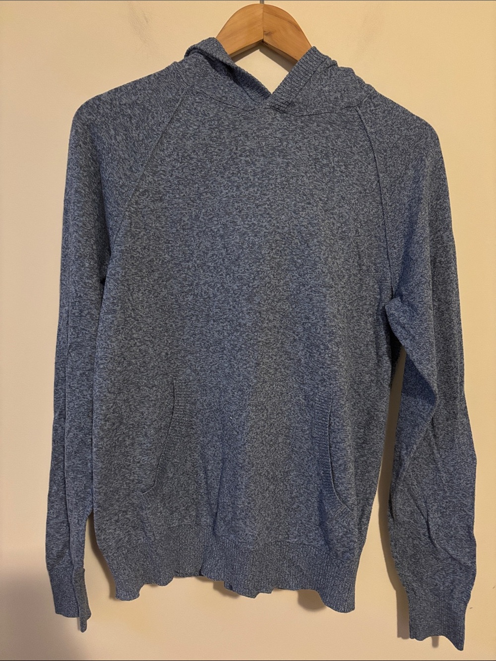 Old Navy Blue Heathered Knit Hoodie